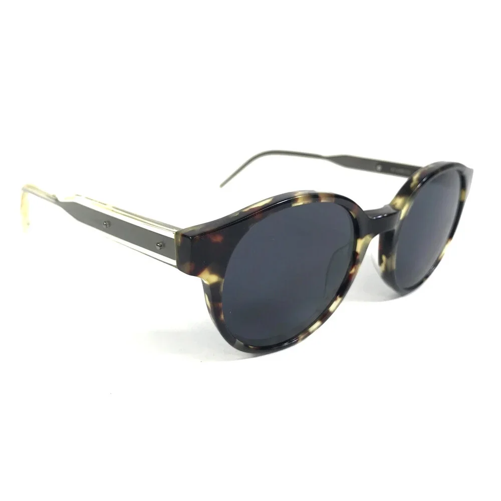 Bottega Veneta Sunglasses BV0006O 004 Gray Tortoise Frames with Dark Gray Lenses
